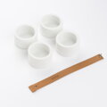 Svietnik na čajovú sviečku Marble, set 4 ks – pieskový