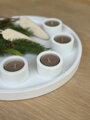 Svietnik na čajovú sviečku Marble, set 4 ks – biely