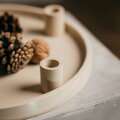 betónový okrúhly svietnik Marble na 4 sviečky od martjandesign.com