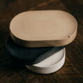 betónová podložka pod mydlo - mydelnička - 3 farebné prevedenia:biela, čierna (antracitová), piesková  z dielne martjan Design